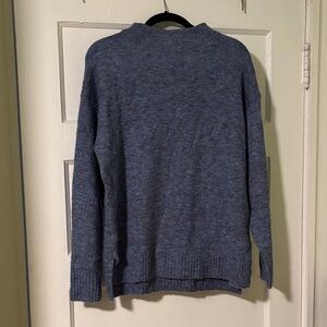 Elegant Blue Turtleneck Sweater for Women